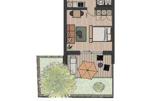 Stilvolles 1-Zi.-Studio in Schwabing! Terrasse! Am Englischen Garten! – Die vollständige Adresse der Immobilie erhältst du vom Anbieter., 80802 Münchner Freiheit, München – Vorschaubild 16