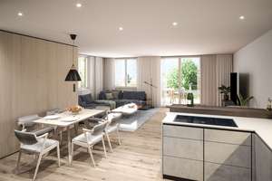 3 Zi. Wohnung  mit ca. 40 m² Terrasse und zusätzlichen Balkon.