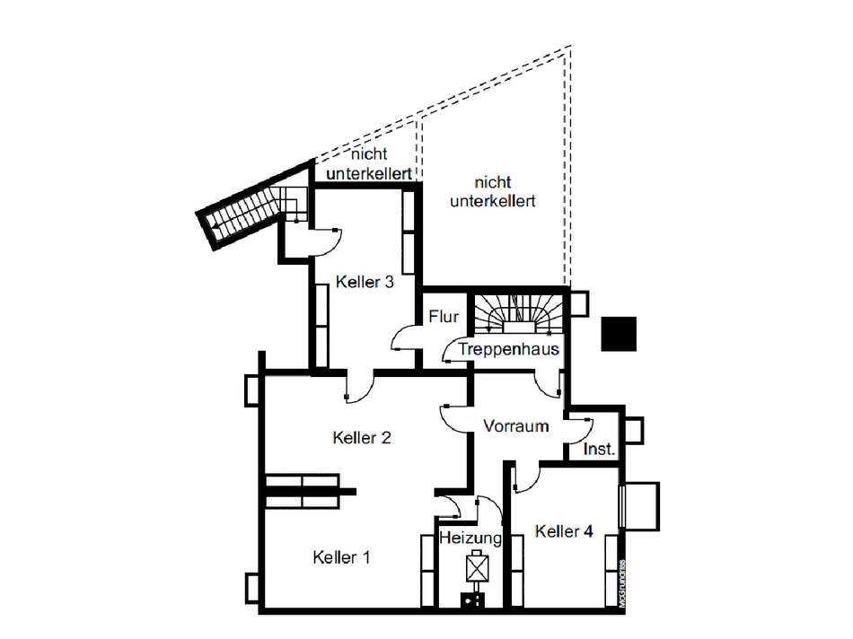 Grundriss Keller (Möblierung b