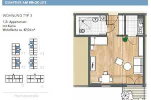 1-Zimmer-Wohnung mit Balkon und EBK in Braunschweig – Hermannstraße 20, 38114 Braunschweig – Vorschaubild 2