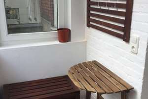 Ravensberg 1 Min neben Uni / 2 Zi Whg  Balkon /Klönküche möbl / Waschm Geschirrsp , Holzbode Balkon, – Knooper Weg 162, 24105 Ravensberg, Kiel – Vorschaubild 16