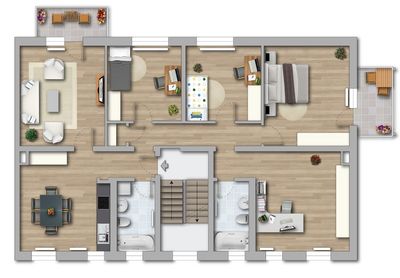 Großzügige 5-Raumwohnung mit zwei Bädern und Balkon