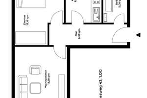 Hamm: helle 2 Zi mit Südloggia im Dobbelersweg – Dobbelersweg 43, 20537 Hamm, Hamburg – Vorschaubild 11