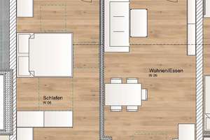 KfW 40 QNG: 150.000 € Förderkredit - 2 Zimmer EG Wohnung mit Nordterrasse – Wasserturmstraße 3-5, 85748 Garching bei München – Vorschaubild 2