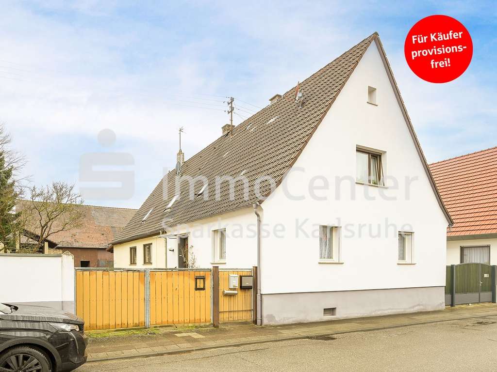 Immobilie in Graben-Neudorf - Rohdiamant mit großem Grundstück, Scheune & sicherer Miete durch Gemeinde - Bild 0