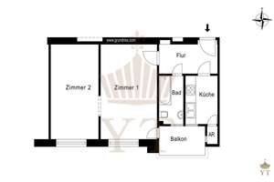 2-Zi-Altbau-Wohnung | Einbauküche | Parkett | Süd-Balkon | in Berlin-Westend – Die vollständige Adresse der Immobilie erhältst du vom Anbieter., 14052 Westend, Berlin – Vorschaubild 10
