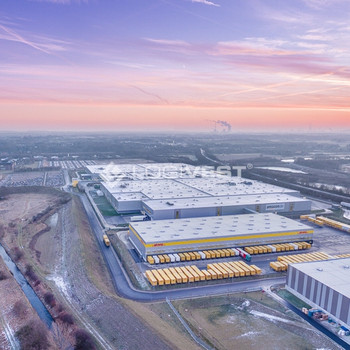 Projektierter Neubau einer Lager- und Logistikhalle an der Bundesautobahn A33