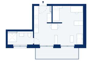 B21: 1-Zimmerwohnung im 2. OG mit Balkon zur Hausdorffstraße – Hausdorffstraße 348, 53129 Dottendorf, Bonn – Vorschaubild 3