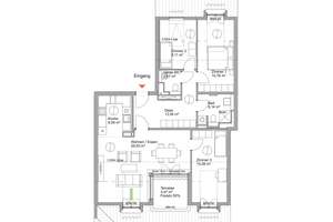 Moderne 3,5-Zimmer-Wohnung mit Bereich für Home-Office – Schwedische Allee 21-41, 14476 Fahrland, Potsdam – Vorschaubild 6