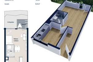 Möbliert mit eigener Terrasse: 2-Zi 45m² Aubing | all-incl 1.362€ + Garage | Erstbezug A+ – Bodenseestr. 293, 81249 Aubing-Süd, München – Vorschaubild 8