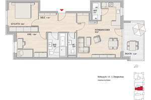 SONNTAGSBESICHTIGUNG | 3-Zimmer-Wohnung im Linde-Quartier mit sonnigem Balkon – Am Alten Lindewerk 12, 55246 Mainz-Kostheim, Wiesbaden – Vorschaubild 7