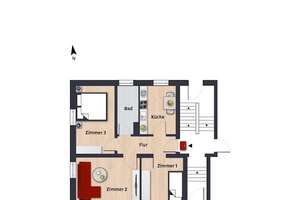 Zimmer 14,07 m² innerhalb einer 3er-WG // EG links – Immermannhof 6, 38440 Stadtmitte (Ortsteil), Wolfsburg – Vorschaubild 8