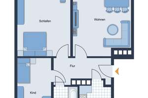 3 Zimmer • Eigentumswohnung • mit Balkon • Stellplatz • vermietet • ruhige Lage • in Chemnitz – Die vollständige Adresse der Immobilie erhältst du vom Anbieter., 9120 Altchemnitz, Chemnitz – Vorschaubild 2