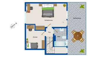 Denkmalschutz: Stilvolle 3-Zimmer-Dachgeschoss-Maisonettewohnung mit zwei Terrassen in Berlin – Die vollständige Adresse der Immobilie erhältst du vom Anbieter., 14052 Westend, Berlin – Vorschaubild 14