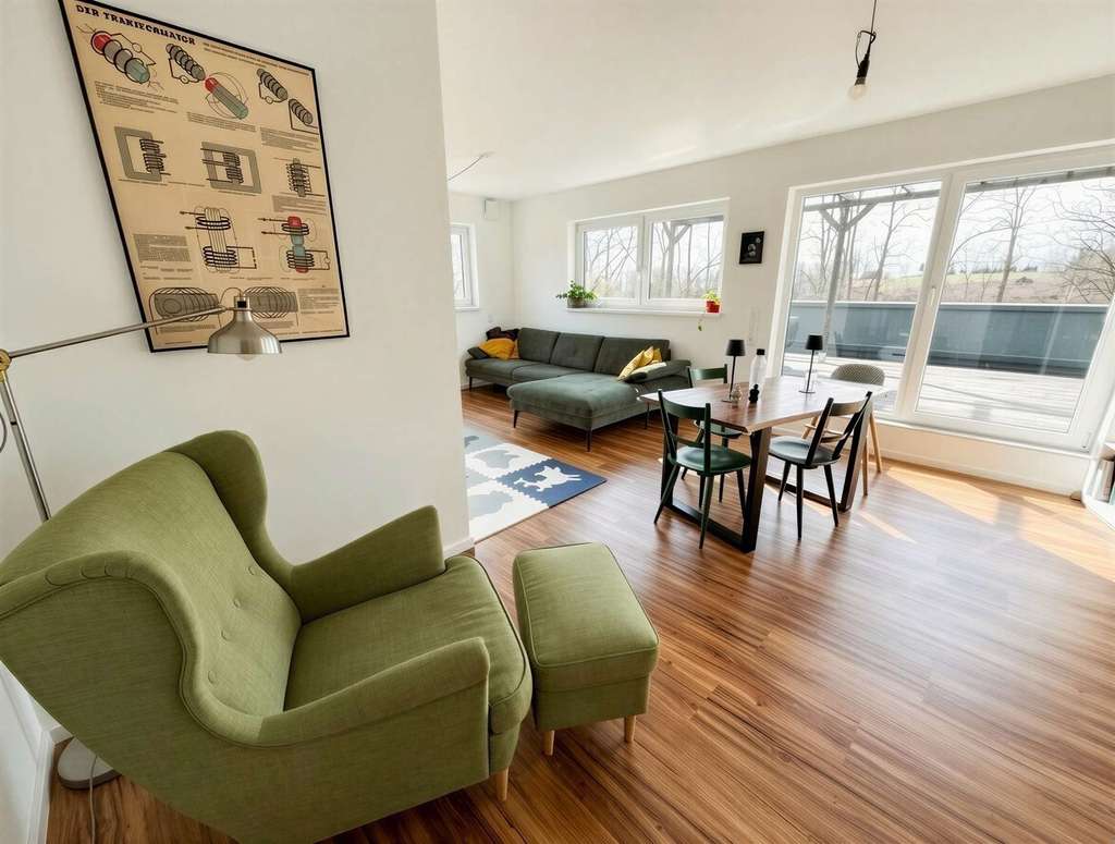 Immobilie in Windorf - Grüne Oase mit großzügiger Terrasse - Moderne 3-Zimmer-Wohnung zum Wohlfühlen in Windorf - Bild 1