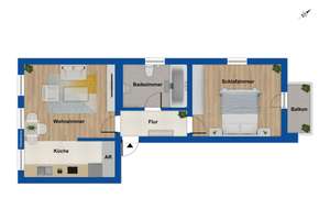 Schöne und vermietete 2-Raum-Wohnung mit Balkon in Elbnähe in Dresden – Die vollständige Adresse der Immobilie erhältst du vom Anbieter., 1139 Mickten, Dresden – Vorschaubild 11