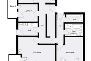 Sonnige & hochwertige 4 Zimmer mit drei Balkonen | Kamin | Parkett | Fußbodenheizung | Aufzug – Die vollständige Adresse der Immobilie erhältst du vom Anbieter., 4105 Zentrum-Nord, Leipzig – Vorschaubild 2