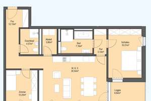 Nachmieter gesucht 3-Zimmer Wohnung mit Balkon im 1. OG in Gladbach – Regentenstraße 137b, 41061 Eicken, Mönchengladbach – Vorschaubild 1