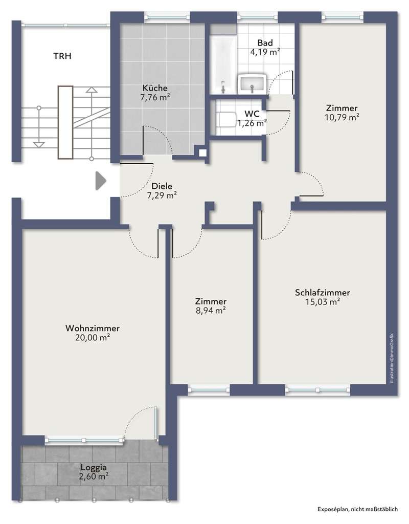 Immobilie in Röthenbach an der Pegnitz - Solide Kapitalanlage oder Ihr neues Zuhause: 
Gepflegte 3,5-Zimmer-Wohnung mit Garage - Bild 1