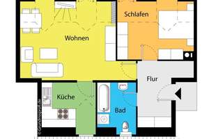 Charmante Mansardenwohnung in schöner Lage in Dresden-Cotta! – Die vollständige Adresse der Immobilie erhältst du vom Anbieter., 1157 Cotta (Stadtteil), Dresden – Vorschaubild 7