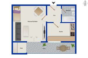 Kapitalanlage: Vermietetes 1-Zimmer-Apartment mit Balkon in gefragter Lage von Fürth - Hardhöhe – Die vollständige Adresse der Immobilie erhältst du vom Anbieter., 90766 Hardhöhe, Fürth – Vorschaubild 8