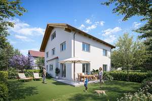 Neubau Doppelhaushälfte in massiver Bauweise (EH55) Energieklasse A+ – Die vollständige Adresse der Immobilie erhältst du vom Anbieter., 83064 Raubling – Vorschaubild 1