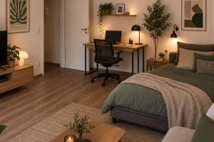 Sonnige 1-Zimmer-Wohnung in Diedorf mit Süd-Balkon und Einbauküche - perfekt für Singles oder Büro – Die vollständige Adresse der Immobilie erhältst du vom Anbieter., 86420 Diedorf – Vorschaubild 2