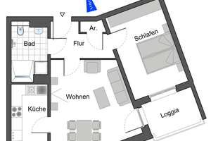 NEUBAU! Wohnung für Single oder Paare mit WBS – Am Feldscheunenteich 3, 38446 Heiligendorf, Wolfsburg – Vorschaubild 3