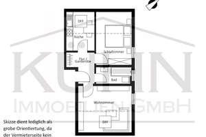 Schöne 2-Zimmer-DG-Wohnung in gutem Zustand mit Garage – Die vollständige Adresse der Immobilie erhältst du vom Anbieter., 76149 Neureut, Karlsruhe – Vorschaubild 7