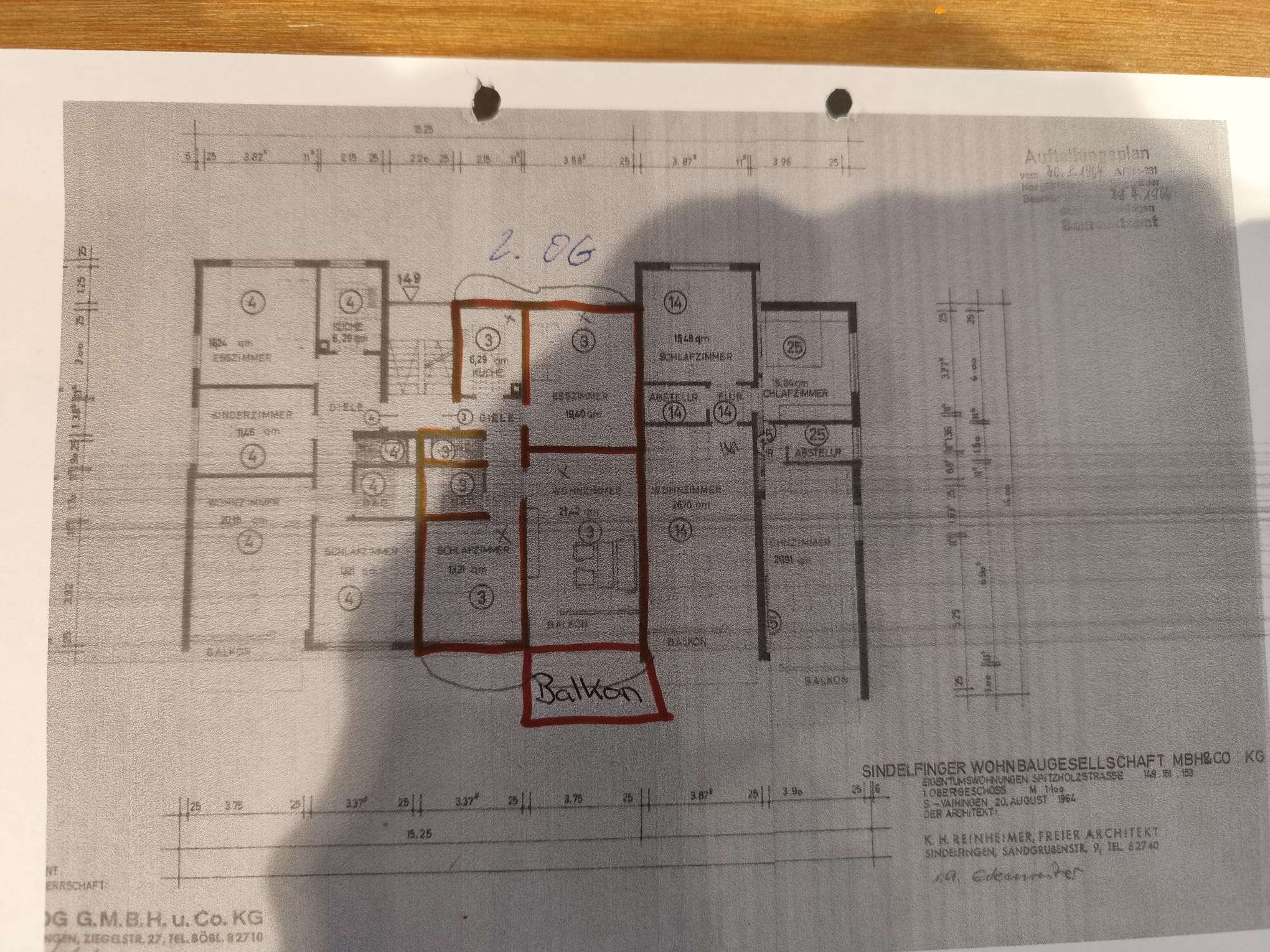 Renovierungsbedürftige 3-Zimmer-Wohnung im 2. OG in Sindelfingen, Böblingen Kreis – Bild 2