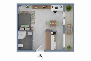Charmante 1-Zimmer-Wohnung mit Balkon im beliebten Pluggendorf – Die vollständige Adresse der Immobilie erhältst du vom Anbieter., 48151 Pluggendorf, Münster – Vorschaubild 7