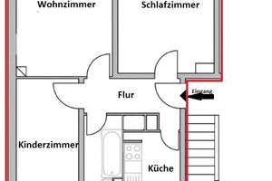 Uni-nah & WG-tauglich - 3 Zimmerwohnung  mit Einbauküche + Garagenanmietung möglich! – Umfassungsweg 2, 39124 Neue Neustadt, Magdeburg – Vorschaubild 7