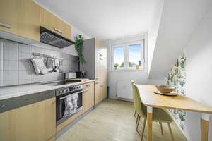 Helle, attraktive 3,5-Zi, große SW-Loggia, modern möbliert mit EBK, ruhig, renoviert, befristet – Auf dem Dudel 24, 47228 Bergheim, Duisburg – Vorschaubild 7