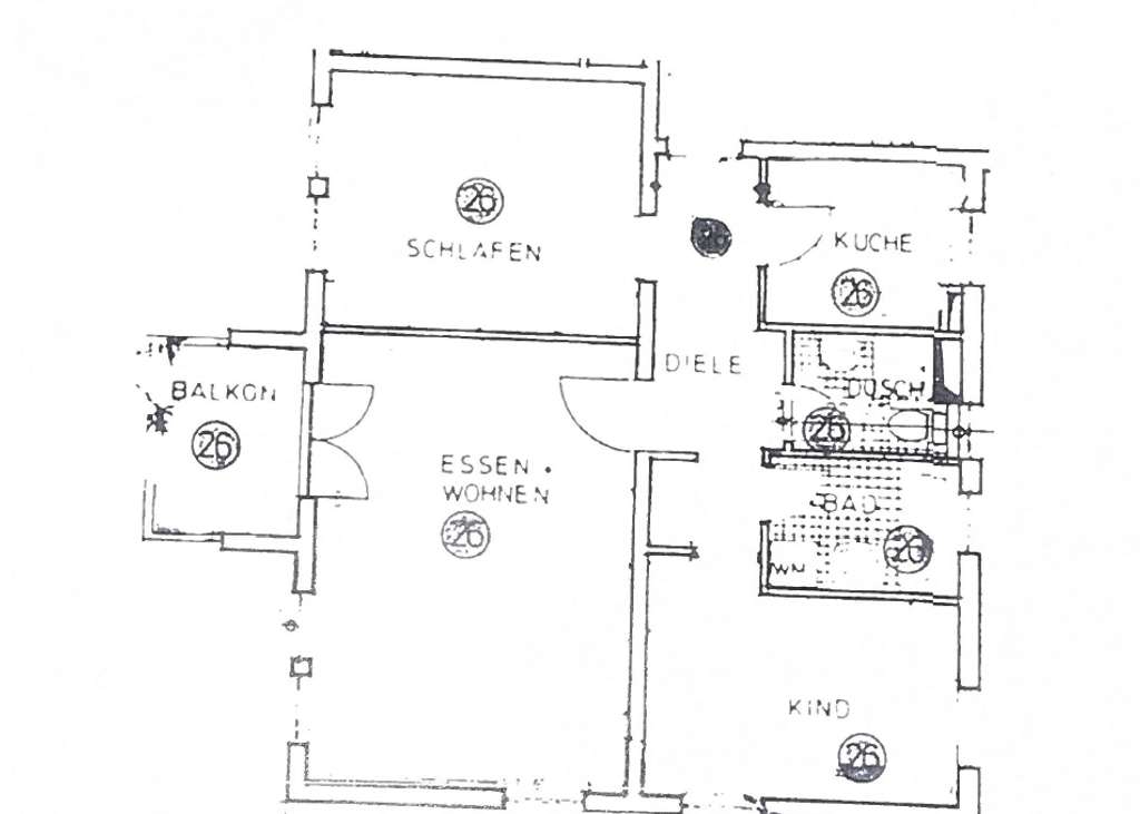 Schöne, helle 3-Zimmerwohnung im 2. Stock mit Balkon und Tiefgaragenstellplatz in Heilbronn-Horkheim