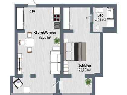 2,5 online Zimmer Wohnung