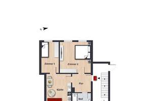 City-Wohnung mit Wohnküche // EG links – Lessingstr. 41, 38440 Stadtmitte (Ortsteil), Wolfsburg – Vorschaubild 6
