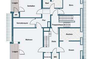 Exklusive Maisonette-Wohnung – vielseitig nutzbar und großzügig geschnitten – Die vollständige Adresse der Immobilie erhältst du vom Anbieter., 86152 Jakobervorstadt-Nord, Augsburg – Vorschaubild 9