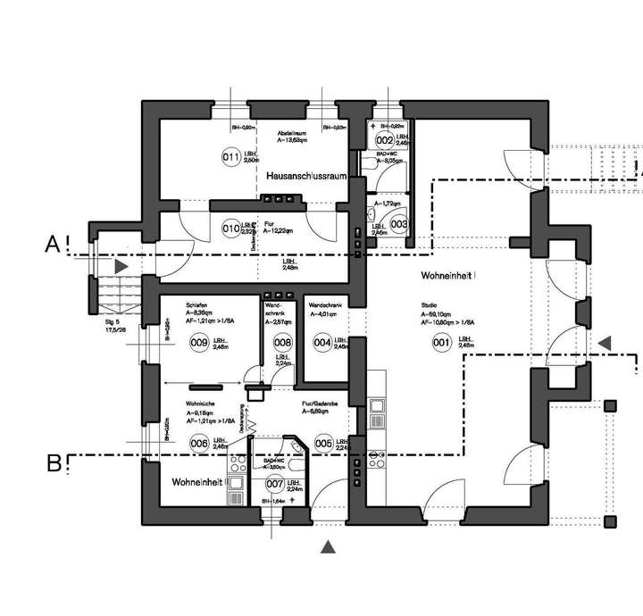 Grundrissskizze Souterrain