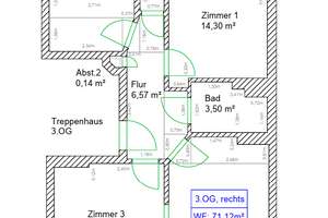 Gründerzeit trifft Wohnkomfort: 3 Zimmer mit Wohnküche und 2 Balkonen – Bussestraße 36, 22299 Winterhude, Hamburg – Vorschaubild 10