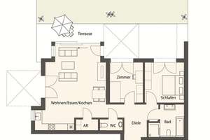 - Ein Zuhause mit Blick ins Grüne - Großzügige 3-Zimmer-Wohnung mit schöner Terrasse  – Die vollständige Adresse der Immobilie erhältst du vom Anbieter., 70563 Rosental, Stuttgart – Vorschaubild 9
