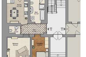 2-Raum-Wohnung mit perfekter Ausstattung: Fußbodenheizung, Balkon, Bad mit Du & Wanne, Gäste-WC... – Fabriciusstraße 1, 9126 Bernsdorf, Chemnitz – Vorschaubild 12