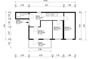 3 Zimmer auf 40 m²! Ruhige, sanierte Altbauwohnung mit großem Balkon in westlicher Ausrichtung – Die vollständige Adresse der Immobilie erhältst du vom Anbieter., 10243 Friedrichshain, Berlin – Vorschaubild 12
