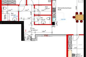 4-Zimmer-Wohnung mit 121,54 m² inmitten der Bielefelder Innenstadt – Kernsaniert (WHG 17) – Zimmerstraße 16, 33602 Mitte, Bielefeld – Vorschaubild 2
