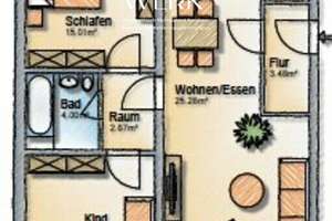 3 Zimmerwohnung in gepf. Anlage mit Balkon – Quantelholz 7, 30419 Marienwerder, Hannover – Vorschaubild 19