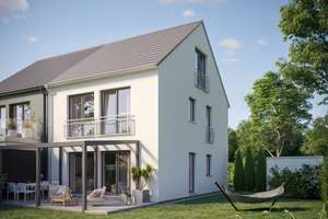 Neubau Doppelhaushälfte in Ainring - modern, kostengünstig, energiesparend - für die junge Familie – Bahnhofstraße 21, 83404 Ainring – Vorschaubild 1