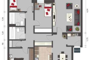 Großzügige 4-Zimmer-Wohnung mit Loggia, modernisiertem Duschbad und Tiefgaragenstellplatz – Wentzel  – Die vollständige Adresse der Immobilie erhältst du vom Anbieter., 22926 Ahrensburg – Vorschaubild 20
