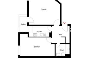 Lichtdurchflutete vermietete Dachgeschosswohnung mit Balkon und Blick ins Grüne