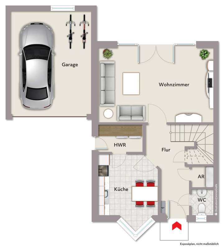 Grundriss Erdgeschoss (nicht m