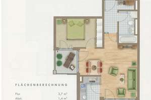Möblierte 2-Zimmer-Wohnung in Aubing – ab sofort bezugsfertig! – Colmdorfstr. 36, 81249 Aubing-Süd, München – Vorschaubild 16