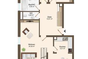 TOP LAGE- TOP ZUSTAND- Seltene 3 Zimmer Dachgeschoss-Wohnung über 2 Etagen auf dem Max-Josefs-Platz – Die vollständige Adresse der Immobilie erhältst du vom Anbieter., 83022 Innenstadt, Rosenheim – Vorschaubild 14